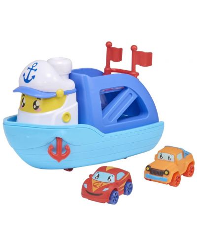 Σετ παιχνιδιού  HTI Teamsterz Tiny - Πλοίο με μαλακά αυτοκίνητα - 2