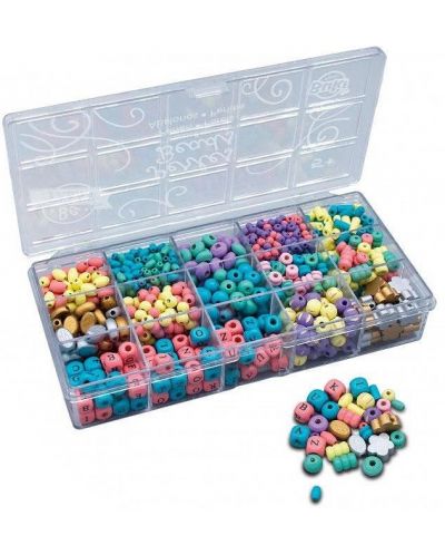 Σετ παιχνιδιού Buki Be Teens - Κουτί με ξύλινες χάντρες, χρωματιστές - 2