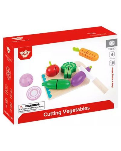 Σετ παιχνιδιού Tooky Toy -Λαχανικά για κοπή - 3