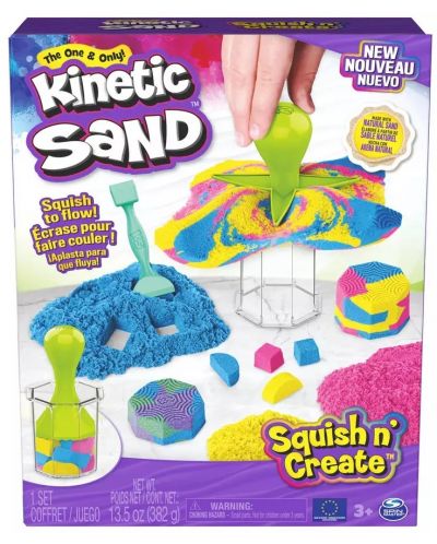 Σετ παιχνιδιού  Spin Master - Kinetic Sand,Κινητική άμμος  Squish N Create - 1