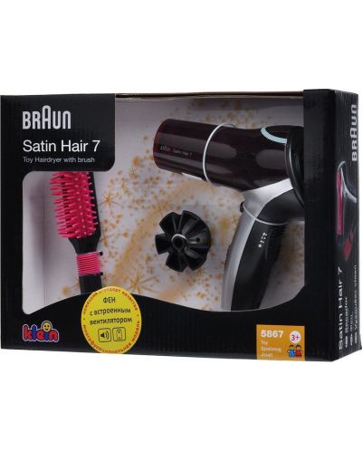 Σετ παιχνιδιού Klein - Πιστολάκι και βούρτσα μαλλιών - Braun Satin Hair 7 - 1
