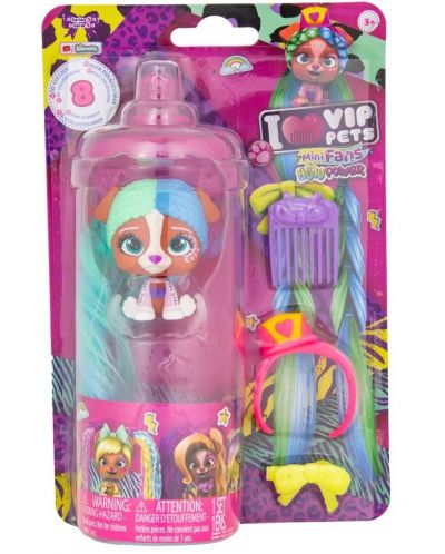 Σετ παιχνιδιού IMC Toys Vip Pets - Κουτάβι μόδας για χτενίσματα με αξεσουάρ, Luna - 1