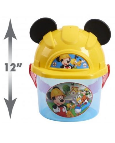 Σετ παιχνιδιού Just Play Disney Mickey - Παιδικά εργαλεία σε κουβά με κράνος - 3