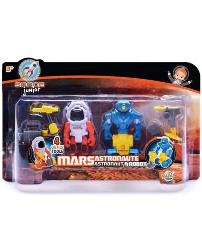 Σετ παιχνιδιού Buki Space - Mars, Astronaut & Robot - 1