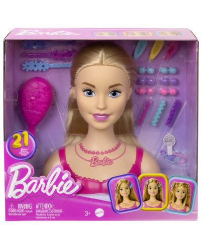 Σετ παιχνιδιών Barbie - Μανεκέν για χτενίσματα με αξεσουάρ - 1