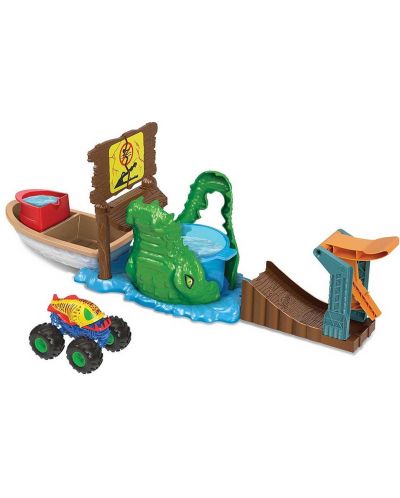 Σετ παιχνιδιού Hot Wheels  Monster Trucks - Swamp Chomp,με αυτοκίνητο - 1