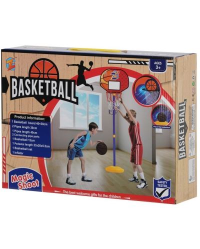 Σετ παιχνιδιού GT - Καλάθι μπάσκετ με μπάλα, έως 108 cm - 4