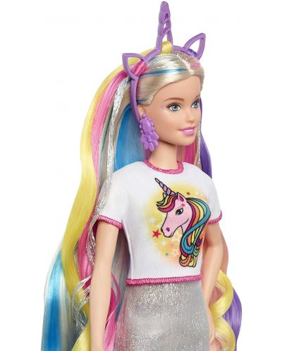 Σετ παιχνιδιού Mattel Barbie- Barbie με νεραϊδόμαλλα - 5