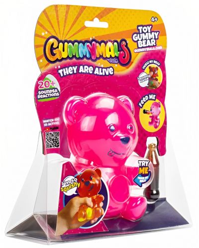 Διαδραστικό παιχνίδι Eolo Toys Gummymals - Αρκουδάκι, ροζ - 6