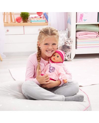 Διαδραστική κούκλα Bayer First Words Baby - Ροζ φόρεμα με ποντίκι, 38 cm - 3
