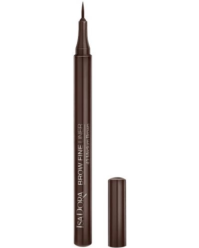 IsaDora Εξαιρετικά λεπτό vegan μολύβι φρυδιών, 43 Medium Brown, 1.1 ml - 1
