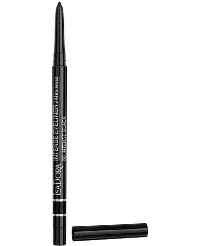 IsaDora Αδιάβροχο μολύβι eyeliner, 60 Intense Black, 0.35 g - 1