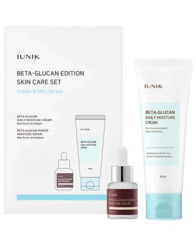 iUNIK Σετ Beta Glucan Edition - Κρέμα και serum προσώπου, 60 + 15 ml - 1