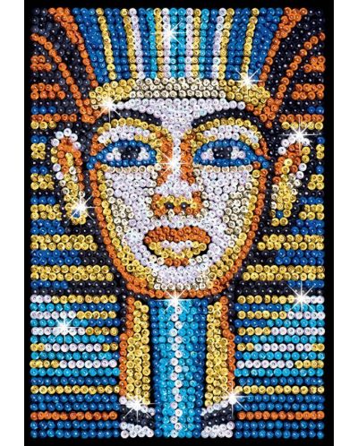Δημιουργικό σετ Sequin Art - Τέχνη με πούλιες, Tutankhamun  - 1