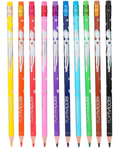 Χρωματιστά μολύβια που διαγράφονται Depesche TopModel - 10 χρώματα - 2
