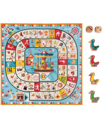 Παιδικό επιτραπέζιο παιχνίδι Janod Carrousel - Χήνα - 3