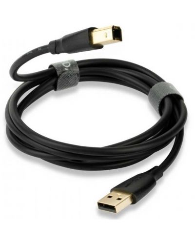 Καλώδιο QED - Connect QE8217, USB-A/USB-B, 1.5m, μαύρο - 1