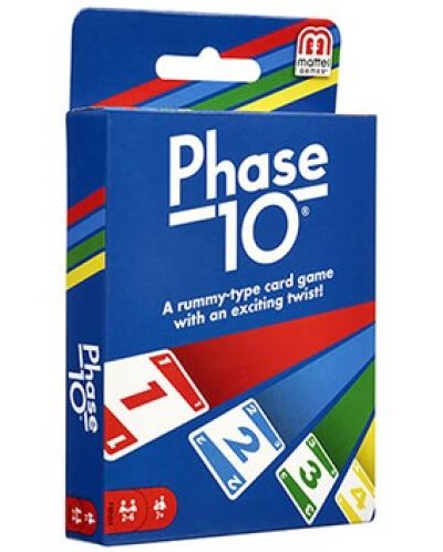 Χαρτιά για παιχνίδι Mattel - Uno, Phase 10 - 1