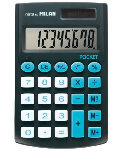 Αριθμομηχανή Milan - Pocket, 8 ψηφία, μαύρο - 1