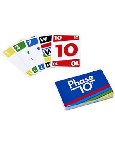Χαρτιά για παιχνίδι Mattel - Uno, Phase 10 - 2