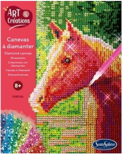 Canevas με χρωματιστές πέτρες Sentosphere, άλογο - 2