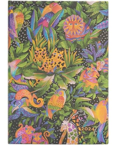 Ημερολόγιο-σημειωματάριο Paperblanks Jungle Song - 13 х 18 cm, 88 φύλλα, 2024 - 1