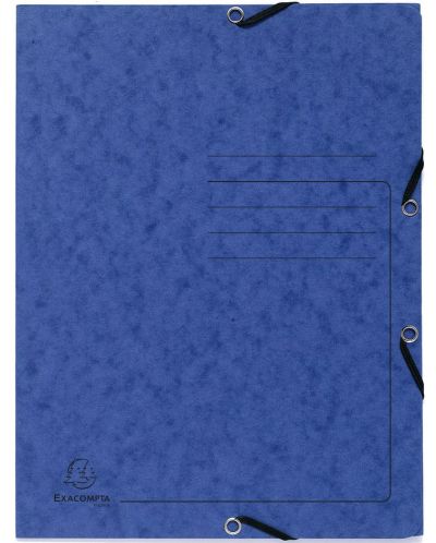Φάκελος από χαρτόνι Exacompta -με λάστιχο, μπλε - 1