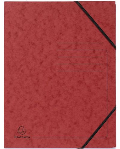 Φάκελος από χαρτόνι  Exacompta -με λάστιχο, κόκκινο - 1