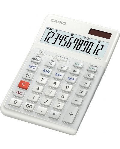 Αριθμομηχανή Casio - JE-12 E, επιφάνεια εργασίας, 12ψήφιο, λευκό - 2