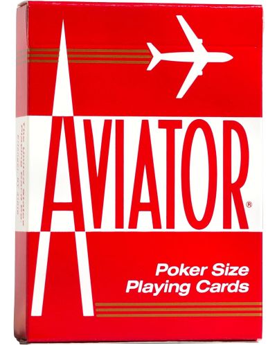 Τραπουλόχαρτα Aviator - Poker Standard index μπλε/κόκκινη πλάτη - 1