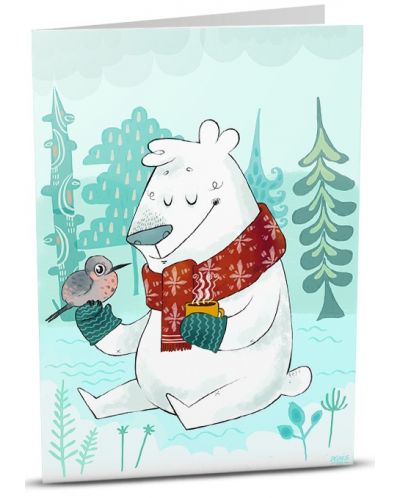 Κάρτα  iGreet -Αρκούδα τον χειμώνα - 1