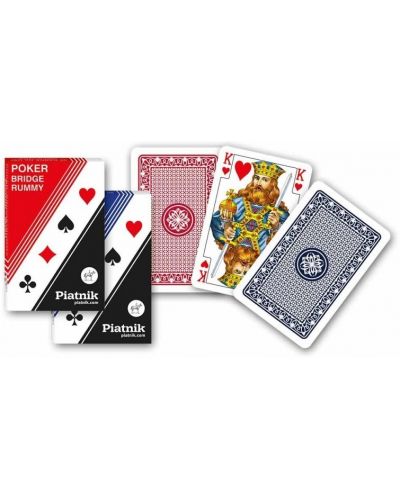 Tραπουλόχαρτα  Piatnik  - πόκερ, μπριτζ, κανάστα 1198, χρώμα μπλε - 1