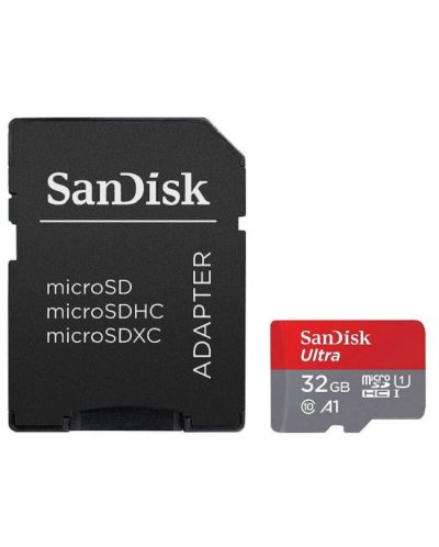 Κάρτα μνήμης SanDisk - 32GB, Ultra Micro SDHC, Adapter, κόκκινο/γκρι - 1