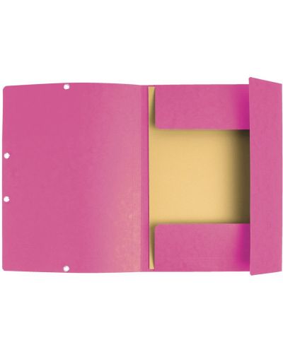 Φάκελος από χαρτόνι  Exacompta - με λάστιχο, ροζ - 2