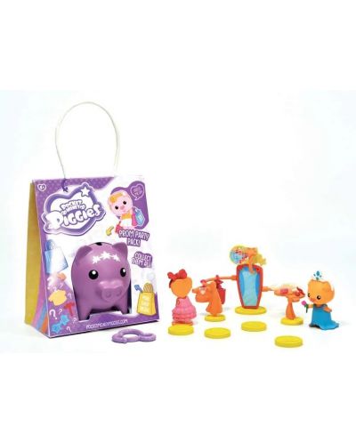 Κουμπαράς Boti Pocket Money Piggies - Μωβ, με αξεσουάρ - 7