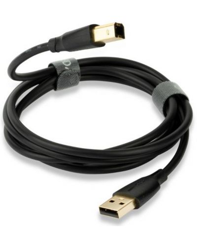 Καλώδιο QED - Connect QE8214, USB-A/USB-B, 0.75m, μαύρο - 1