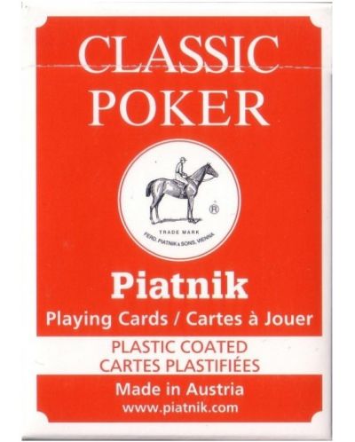 Τράπουλα Piatnik - Classic Poker, κόκκινο - 1