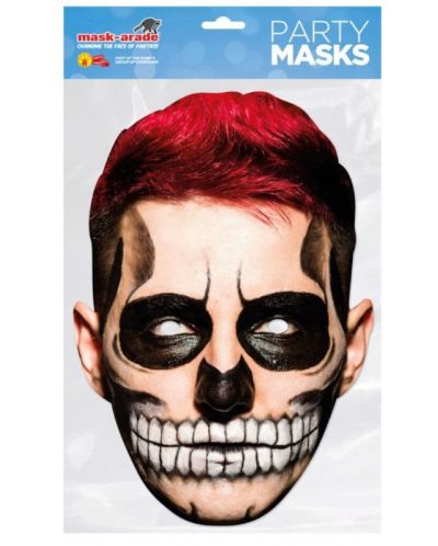 Αποκριάτικη μάσκα Rubies - Ημέρα των Νεκρών, κόκκινο - 1