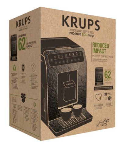 Αυτόματη καφετιέρα  Krups - Evidence Eco-Design EA897B10, 15 bar, 2.3 l, μαύρη  - 3