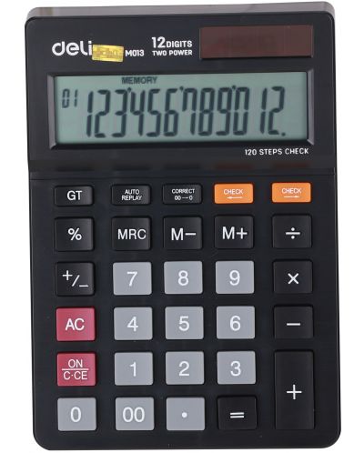 Αριθμομηχανή Deli Smart - EM01320, 12 dgt, μαύρη - 1