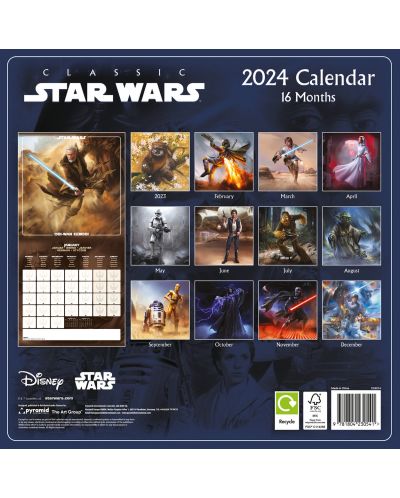 Ημερολόγιο Pyramid Movies: Star Wars - Classics 2024 - 2