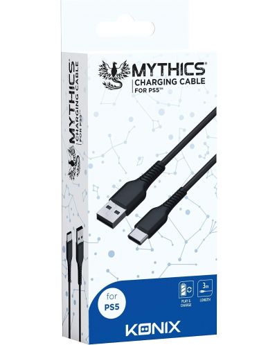 Καλώδιο Konix - Mythics Play & Charge Cable 3 m (PS5) - 1