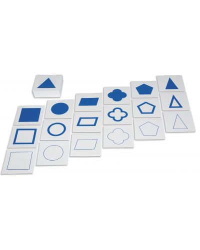 Κάρτες Acool Toy - Με γεωμετρικά σχήματα για γεωμετρικό ντουλάπι Montessori - 1