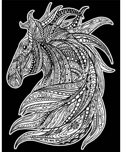 Εικόνα χρωματισμού ColorVelvet - Άγριο άλογο, 47 х 35 cm - 2