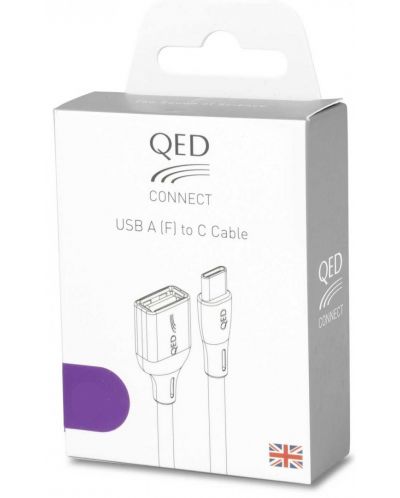 Καλώδιο QED - Connect QE8191, USB-A/USB-C, 0.15m, μαύρο - 3