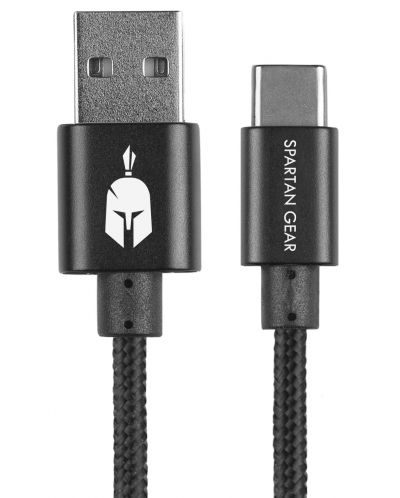Καλώδιο Spartan Gear – Type C USB 2.0, 2m, μαύρο - 1