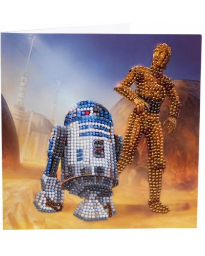 Κάρτα διαμαντένια ταπετσαρία  Craft Buddy - R2-D2  C-3PO - 2