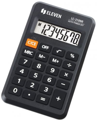 Αριθμομηχανή Eleven - LC-310NR, τσέπη, 8 ψηφία, μαύρο - 1