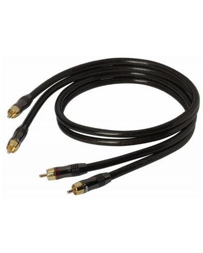 Καλώδιο Real Cable - ECA, RCA, 2m, μαύρο/χρυσό - 1