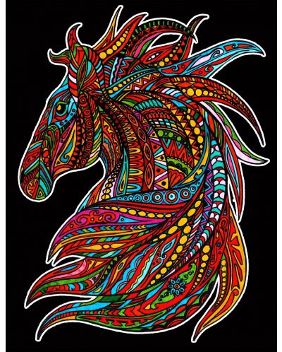 Εικόνα χρωματισμού ColorVelvet - Άγριο άλογο, 47 х 35 cm - 1